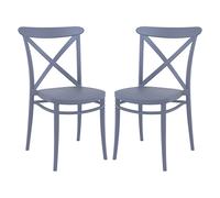 carson grey polypropylene and glass fiber dining chairs in pair