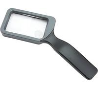 Carson Handheld Reading Magnifier, Acrylic, Black, 3.3" Rectangular Lens