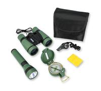 Carson HU-401 AdventurePak Featuring 30mm Binoculars and Outdoor Accessories, Green