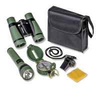Carson HU-401 AdventurePak Featuring 30mm Binoculars and Outdoor Accessories, Green