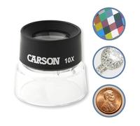 Carson LL-10 10x LumiLoupe Stand Magnifier Loupe | Loupe Magnifier for Precision Work, Crafts, Hobbies, Coins, Stamps, Photography, Collectables (LL-10)