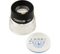 Carson LL-20 10x LumiLoupe Stand Magnifier Loupe with Snap On Measurement Retic