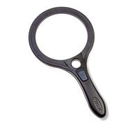 Carson Lume Series COB LED 2X Aspheric Hand-Held Magnifier and 7X Spot Lens with Two Brightness Settings (AS-95), Black