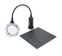 Carson MagniFlex Pro 2X Stand Magnifier with LED, Magnetic Base, Flex Neck and Sturdy Base Plate (CP-90EU)