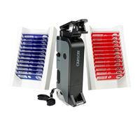 Carson MicroFlip 100x-250x LED and UV Lighted Pocket Microscope with Flip Down Slide Base and Smartphone Digiscoping Clip Bundle Included with 24 Prepared Insect and Animal Slides (MP-250BUN)