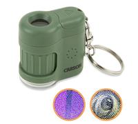 Carson MM-280G MicroMini LED Lighted 20x Pocket Microscope with Built-In UV Light and LED Flashlight - Green