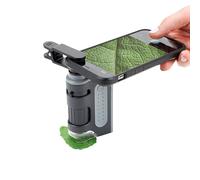Carson MicroBrite Plus LED 60-120x Pocket Microscope with Clip - Grey