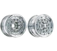 CARSON R/C 1:14 Truck Front Wheel wide Chrome (2) NO TYRES WHEELS ONLY