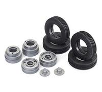 CARSON R/C 1:14 Wheel & Tire Low-loader (2) 50mm (for Tamiya Trucks)