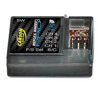 Carson Reflex Wheel Pro 3 500501534 4-Channel Receiver 2.4 GHz Plug-In System Uni (Medium, Waterproof, Fail Safe, Futaba/Graupner-J/R Compatible)