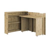 carson right convertible wooden laptop desk in artisan oak