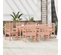 carson solid wood douglas 7 piece garden dining set in natural