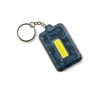 CARSON Unisex Cob Led Keychain Torch, With Stainless Steel Keyring, 3 Light Settings Keyring Torch, Blue, Keyring size UK