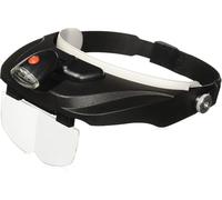 CARSON Unisex's CP-60 Pro Series MagniVisor Deluxe Headband LED Lighted Magnifier with 4 Different Lenses, Black, (1.5X, 2X, 2.5X, 3X)