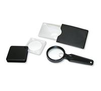Carson ValuePack - Set of 3 Compact Magnifiers (Handheld, Credit Card, Flip-Open)