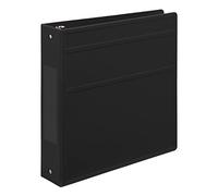 Carstens 2-Inch Heavy Duty 3-Ring Binder - Side Opening, Black, Durable Plastic, Precision No-Gap Rings, Waterproof Covers, No Pockets, Holds 300 Letter-Sized Sheets, BPA-Free, Made in USA (5829-3R)