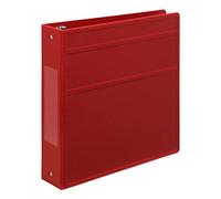 Carstens 2-Inch Heavy Duty 3-Ring Binder - Side Opening, Brick Red, Durable Plastic, Precision No-Gap Rings, Waterproof Covers, No Pockets, Holds 300 US Letter Sheets, BPA-Free, Made in USA (2828-3R)