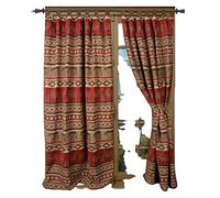 Carstens Adirondack Drapes, Chenille Curtain Panel, Multi, 54 Inches x 84 Inches