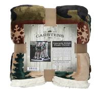 CARSTENS, INC. Ultra Premium Super Soft Plush Sherpa Fleece Oversized Throw Blanket 54" x 68", Cascade Ridge