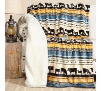CARSTENS, INC. Ultra Premium Super Soft Plush Sherpa Fleece Oversized Throw Blanket 54" x 68", Morning on The Farm