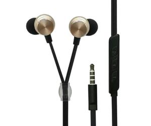 carstyling XXL 2GO Luxury In-Ear Stereo Headset Gold Zip Style