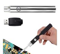 Cart Battery Pen, 1100mAh 510 Threaded Battery Pen 3 Gear Adjustable Voltages, Portable Rechargeable Welding Tools for Home Appliance Repair, Silver