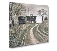 Cart On Hill by Eric Ravilious Canvas Print | Gallery Wrapped 30mm Frame Wall Art | 20x20 inches | Ready to Hang | Modern Landscape Picture | Living Room Bedroom Lounge Office