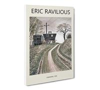 Cart On Hill By Eric Ravilious Canvas Print | Gallery Wrapped 30mm Frame Wall Art | 24x16 inches | Ready to Hang | Classic Landscape Picture | Living Room Bedroom Lounge Office