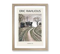 Cart On Hill By Eric Ravilious Exhibition Museum Painting Framed Print | A3 Oak Framed Wall Art | Ready to Hang | Modern Historical Picture | Living Room Bedroom Lounge Office