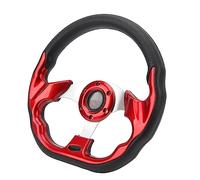 Cart Steering Wheel 12.5 Inch Ergonomic Design (Red)