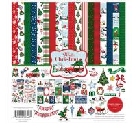 Carta Bella Echo Park Paper White Christmas Collection Kit 12"X12" Scrapbooking Kit for Adults, Unisex, Life-Size, Non-Foldable