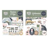 Carta Bella Paper Collection Bundle: Coffee Shop Ephemera + Coffee Shop Frames & Tags Ephemera