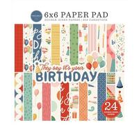 Carta Bella They Say It's Your Birthday 6x6 Paper Pad, 24 Double Sided Sheets, Card Stock