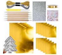 Carta Metallizzata | Creative Kit for Crafts and DIY | Shiny Silver and Gold Sheets for Decoration, Painting, Engraving, Crafts Artistic Creations for Adults Children