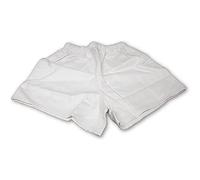 carta RSW28 WHITE SIZE 28 Football Traditional rugby shorts with pockets, button and tie cord 100% Cotton, XXS
