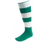 Carta Sport EURO SOCKS EMERALD/WHITE HOOPS (MENS) LARGE 7-11