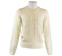Carta Sport Men's Embroidered Cricket Jumper in Off-White | Size: Medium Carta Sport Off-White M