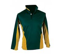 Carta Reversible Rugby Jersey RRJBOA38 - Bottle Green/Amber & Plain Bottle Green - Size 38/40" Chest
