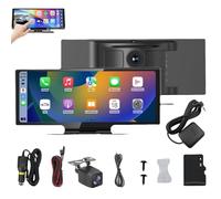 Cartablet Pro Max 2025 Model, Smart Screen for Car, 10.26in 4k Screen 60fps, Ips Touchscreen, with Dash Cam, Backup Camera, Gps Navigation, FM, Suitable for Cars and Small Vans(Without GPS,5m cable)