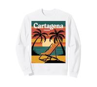 Cartagena Colombia Retro Sunset Design Sweatshirt