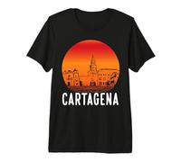 Cartagena Colombia Travel Skyline Sunset Premium T-Shirt