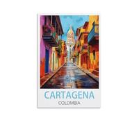 Cartagena Colombia Vintage Travel Poster Canvas Art Print Office Family Bedroom Decorative Posters Gift Wall Decor Poster 12x18inch(30x45cm) Unframe