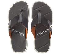 Cartago Men's 11634 Flip Flops, Silver/Black, 10.5 UK