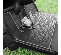 Cartalia Golf Cart Floor Liner Mat 8mm Thick Rubber Full Coverage Only Fit for 2007-2016 Yamaha Drive (Gen1), G29, YDR, Adventurer Carts Diamond Deluxe Non-Slip Front Feet Mats Replacement - Grey Trim