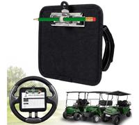 Cartalia Universal Golf Cart Steering Wheel Scorecard Mount with Pen Holder | No Tools or Drilling Required, 800D Thicken Nylon Scratchproof Golfcart Score Card Holder for EZGO / Club Car / Yamaha Models