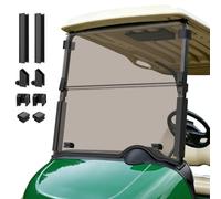 CartClan Golf Cart Windshield Fit for 2008-Up EZGO RXV, 38.5"W x 31.7"H, Tinted Folding EZGO RXV Windshield Replacement with All Windshield Clips, PC UV Resistant