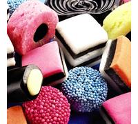 Carte Blanche 3D Effect Card with liquorice allsorts - Blank Greetings Card