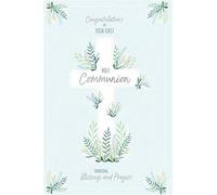 Carte Blanche 'First Holy Communion' Greeting Card - Congratulations - Floral Cross Design - With a Silver Foil Finish
