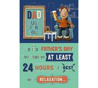 Carte Blanche Nutty Putty Humour Funny Dad Father's Day Card - As It's Father's Day You Deserve at Least 24 Hours of Rest