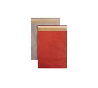 Carte Dozio - Kraft Clutch Bag Assorted Colours (Silver and Red) Silver + Red 30+10x41+6